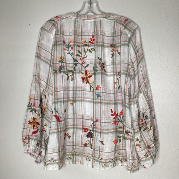 Johnny Was Lidia Effortless Peasant Top Med - Picture 2 of 9